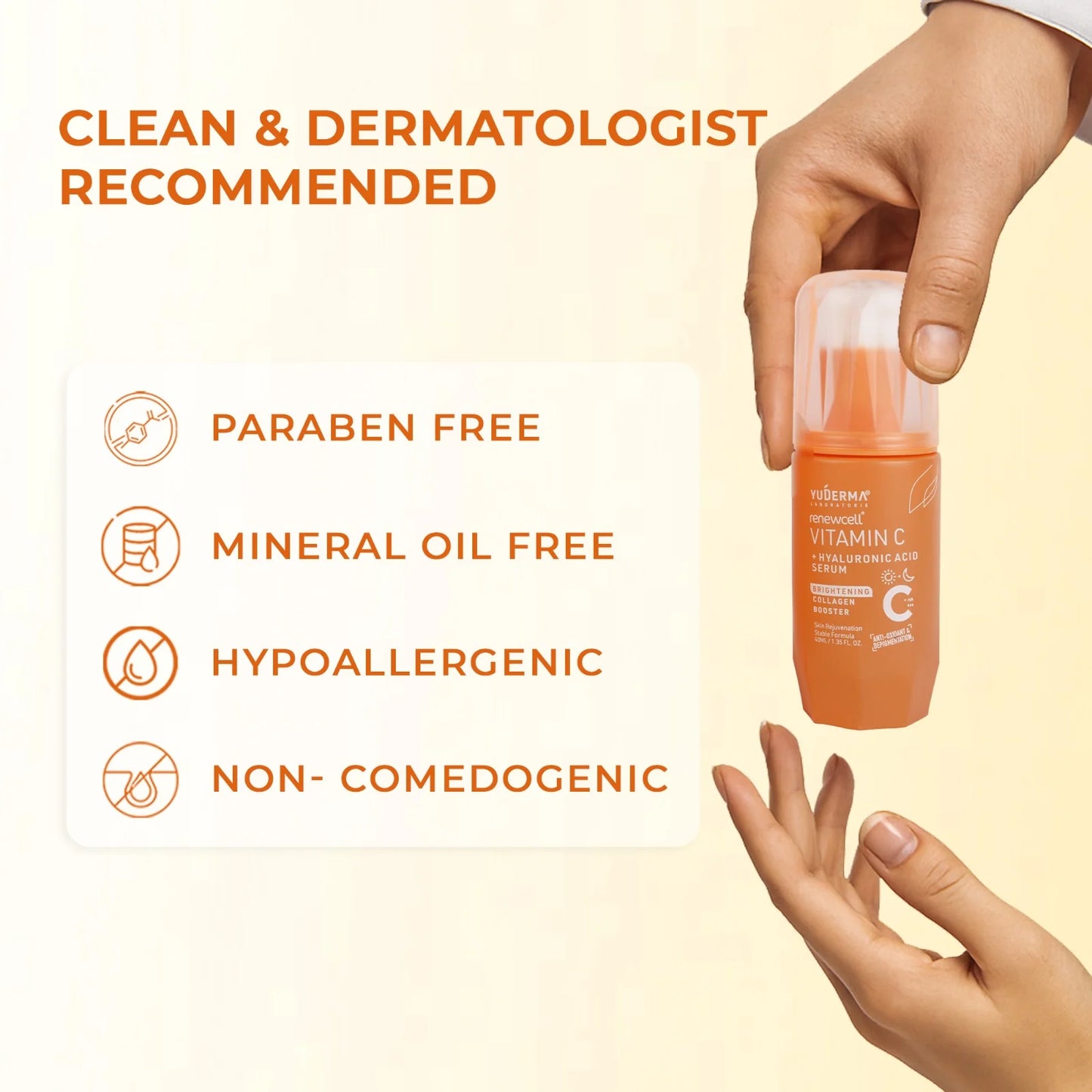Yuderma Renewcell Vitamin-C + Hyaluronic Acid Serum
