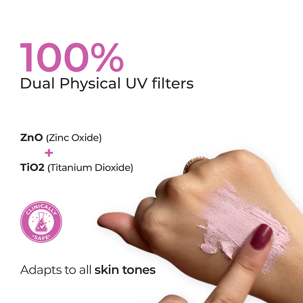 Eclipse Solaire Matte Effect Physical SPF 55 PA++++, No White Cast, for Acne Prone, Oily & Sensitive Skin | 40g