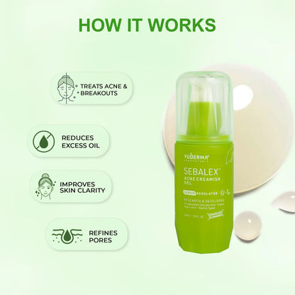 Yuderma Sebalex Acne Creamish Gel