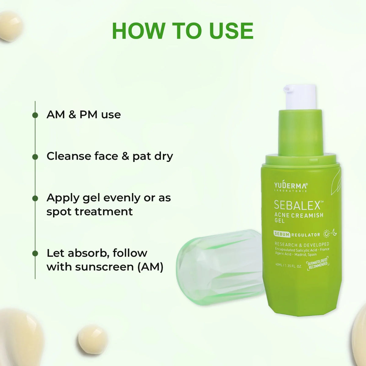 Yuderma Sebalex Acne Creamish Gel