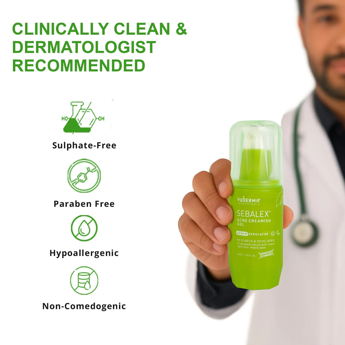 Yuderma Sebalex Acne Creamish Gel